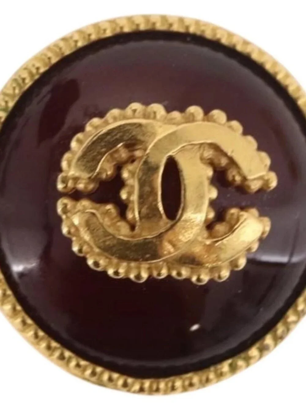 CHANEL Earring Metal Gold Tone CC Auth BA13637M